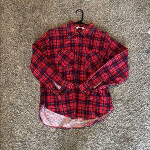 Wrangler Red and Black Button Down Shirt